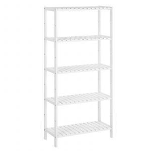 Estantería multifuncional de bambú con 5 estantes