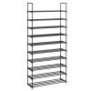 Zapatero de 10 niveles, capacidad 50 pares, gris