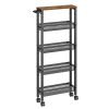 Carro de cocina con ruedas, 5 niveles, 13x41x99.6 cm