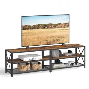 Mueble de tv hasta 70 pulgadas con estantes y marco de acero