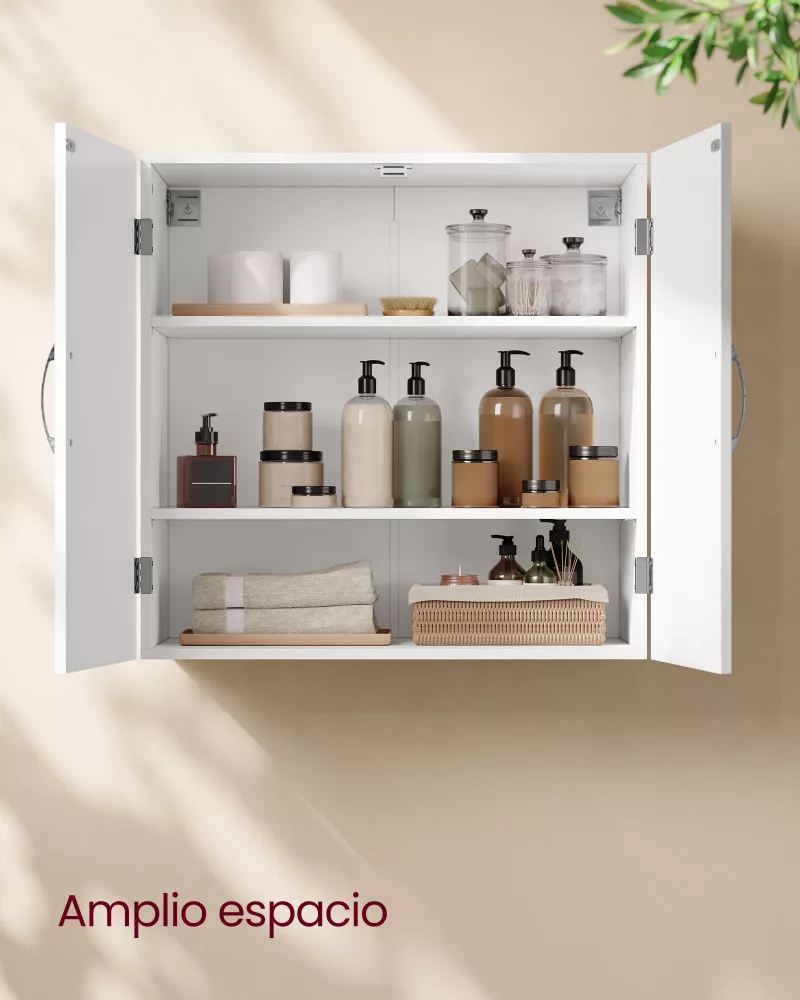 Mueble de Pared para Baño 30 x 60 x 60 cm Blanco Nube - Imagen 4
