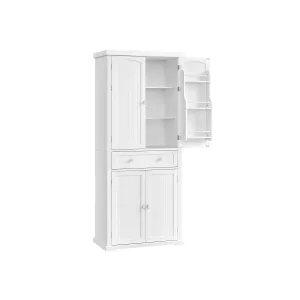 Armario Alto de Cocina 182,1 cm Armario Independiente 4 Estantes Ajustables