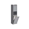 Armario de baño con cesto 40 x 40 x 170 cm gris paloma