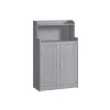 Armario de Baño con 2 Puertas 30x60x101 cm Gris Paloma