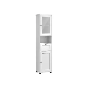 Mueble Baño Estrecho con Patas Blanco Nube