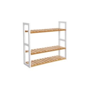 Estantería de bambú para baño, 60x15x54 cm