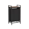 Cesto para Ropa Sucia 47 L 42 x 28 x 75 cm Marrón Rústico y Negro