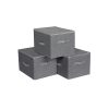 Cajas de almacenamiento plegables con tapas y asas, gris