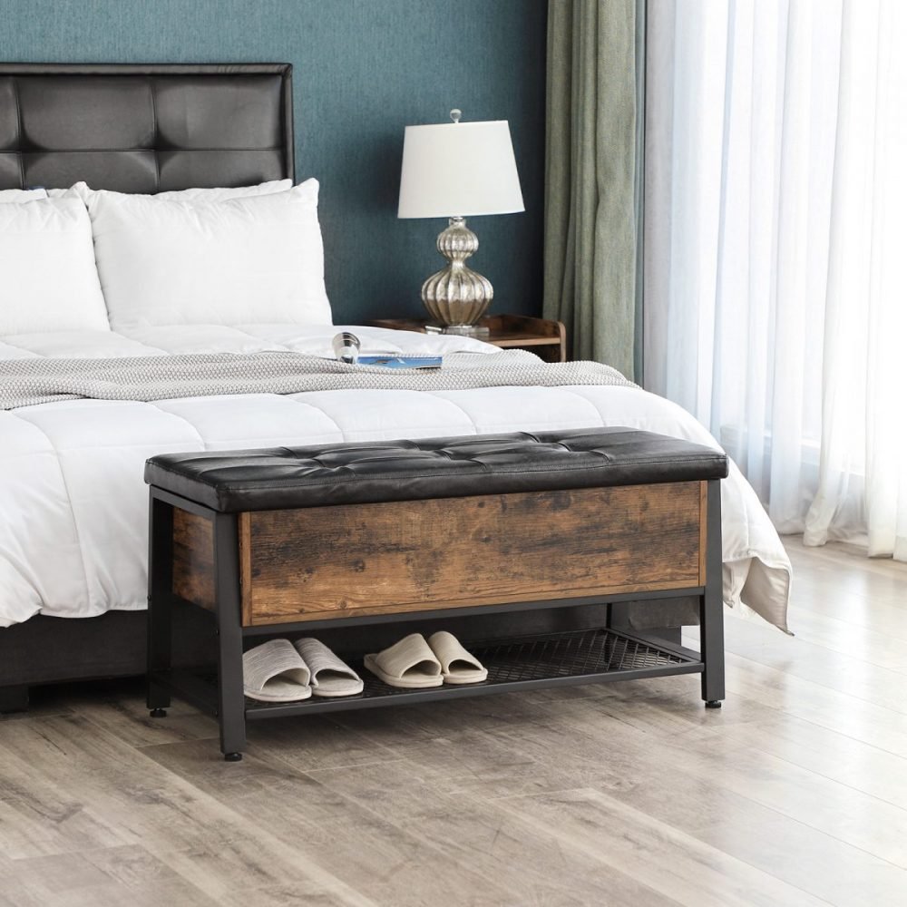 Banqueta para cama y zapatos con asiento acolchado - Imagen 4