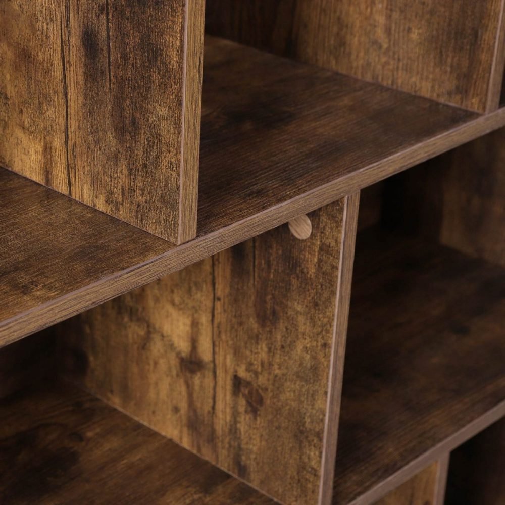 Estantería madera, cubos y estantes, marrón - Imagen 3