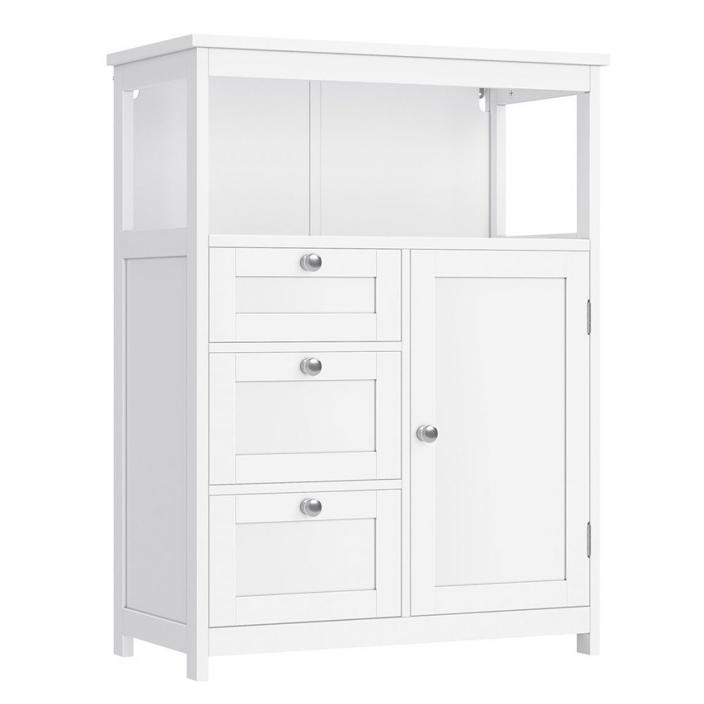 Armario de baño blanco, gran espacio de almacenamiento