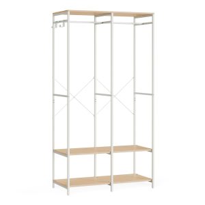 Armario portátil plegable 94,5x40x180 cm, beige
