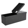 Baúl de almacenamiento plegable, 120 litros, gris oscuro