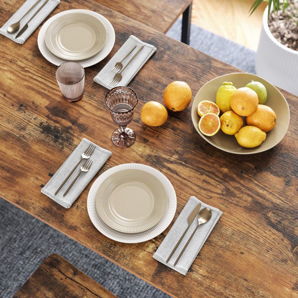 Mesa alta de bar vintage, estructura de hierro, aspecto madera - Imagen 7