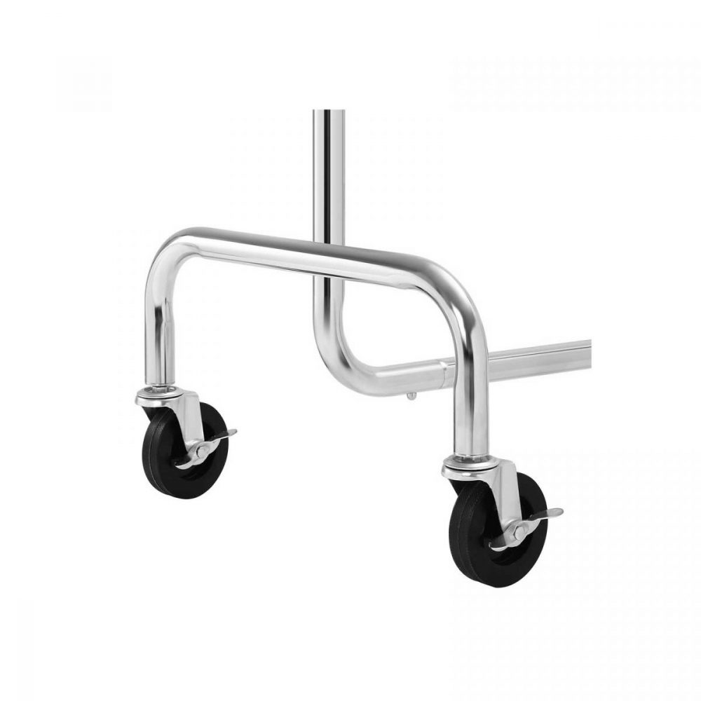 Perchero cromado con ruedas ajustables, soporta 130 kg - Imagen 6