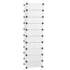 Organizador de zapatos modular, 10 estantes ajustables, blanco