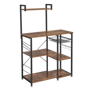 Estantería para cocina, microondas, cesta de alambre