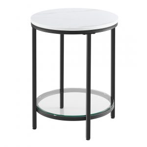 Mesa auxiliar moderna con encimera de aglomerado blanco