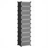 Organizador de zapatos modular, 10 estantes ajustables, negro