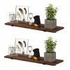 Juego de 2 estantes flotantes de pared estilo retro - 60x20x7 cm