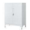 Armario oficina cerradura 2 puertas, multifuncional, gris
