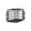 Jaula metálica para perros, transportín plegable, 91x58x64 cm
