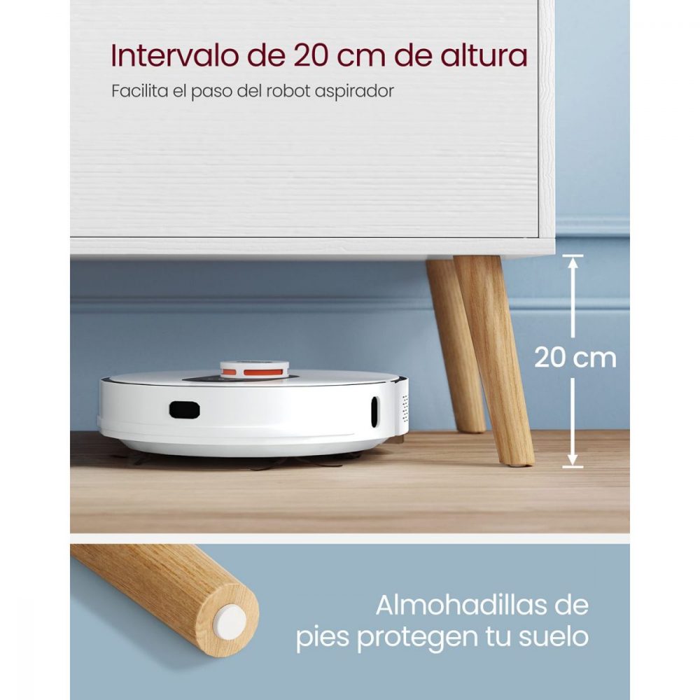 Mueble tv para salón, juegos, comedor, blanco - Imagen 6