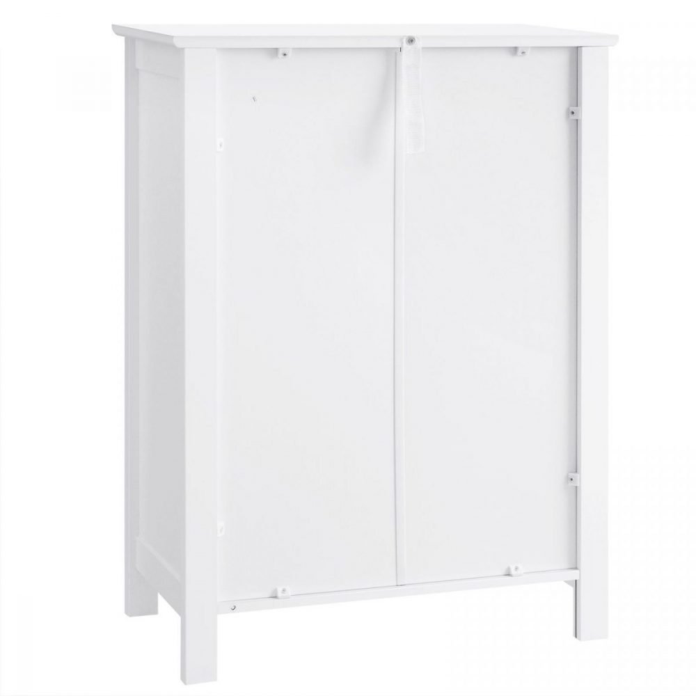 Armario de baño con cajón, balda ajustable, blanco - Imagen 3