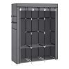 Armario de ropa de tela grande 45x130x167 cm, gris