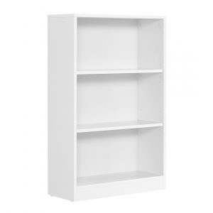 Estantería para libros de 3 compartimentos, blanco