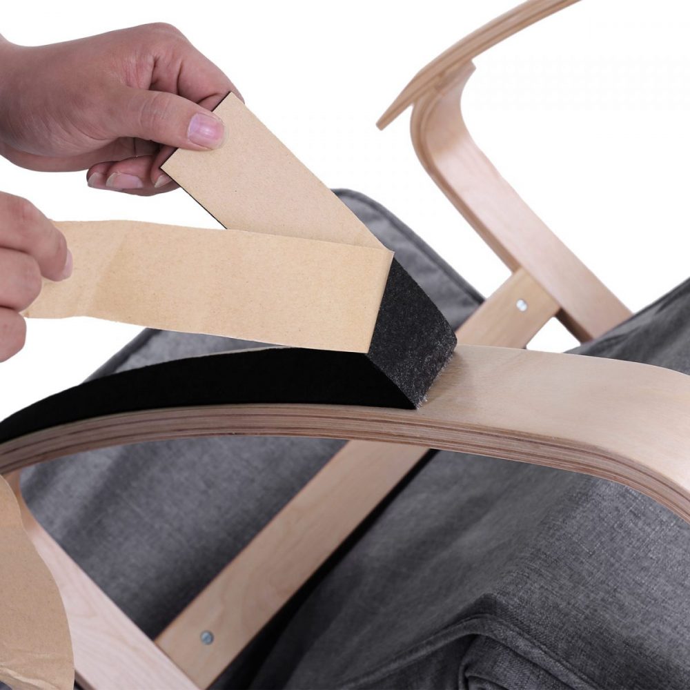 Sillón mecedora relax con reposapiernas ajustable, gris oscuro - Imagen 6