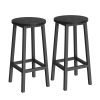 Conjunto 2 taburetes bar, asientos altos, industrial, negro ébano