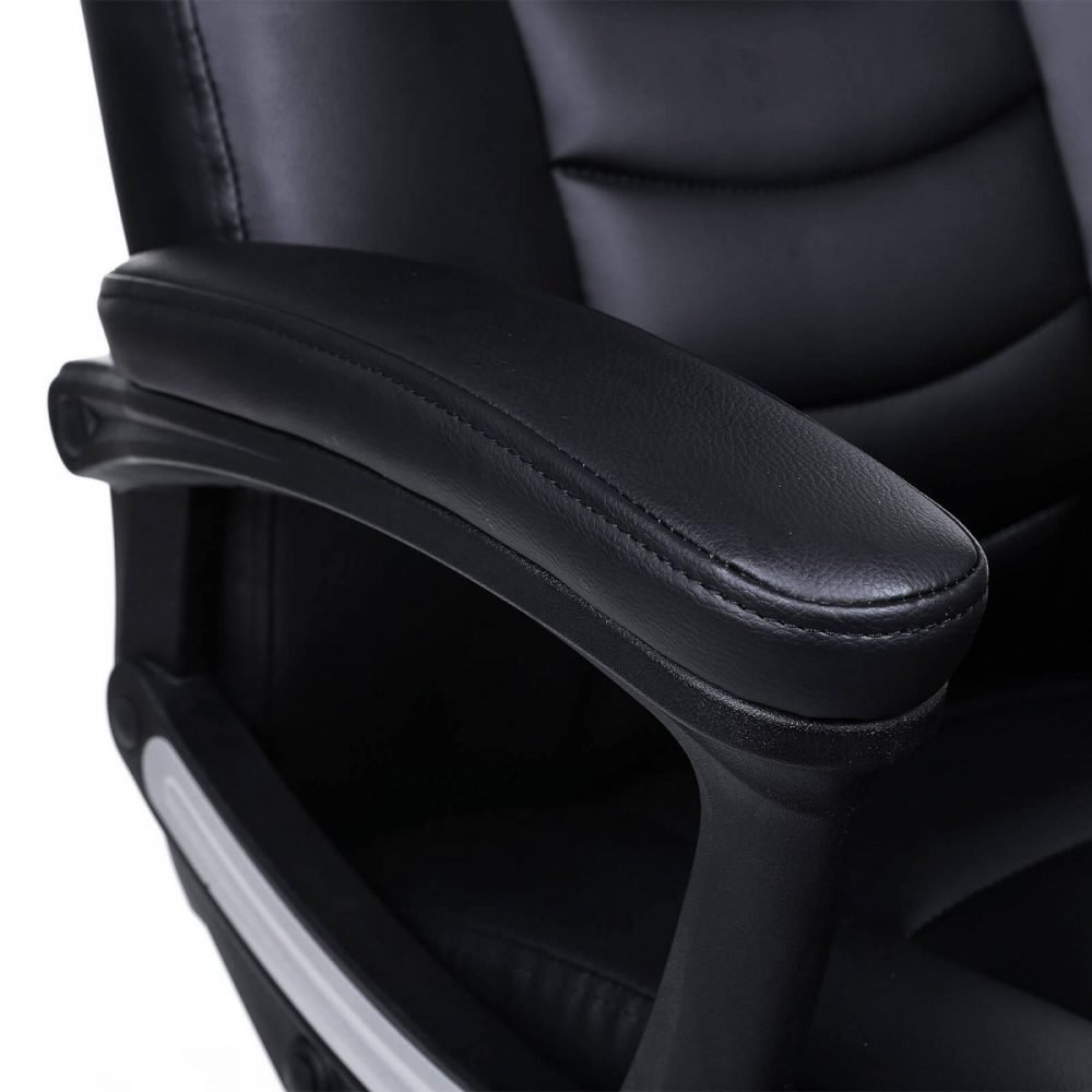 Silla ejecutiva de oficina giratoria y ergonómica, negra - Imagen 6