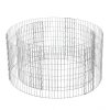 Gavión redondo para jardín, malla de acero galvanizado, 90x40 cm