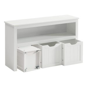 Estantería infantil para juguetes con cajones, aparador blanco