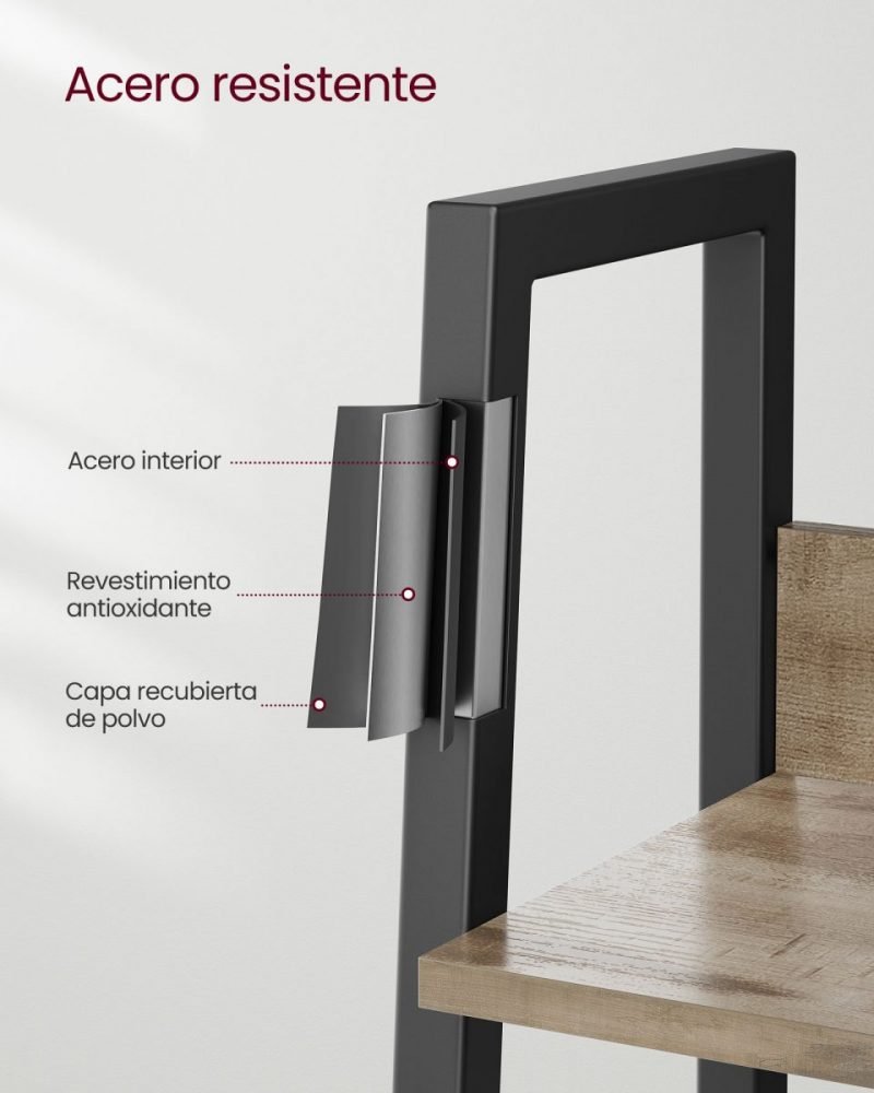 Estantería escalera estrecha de 5 niveles, estilo industrial - Imagen 5