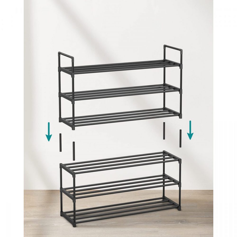 Zapatero vertical apilable, 2 unidades, 3 niveles, para 30 pares - Imagen 5