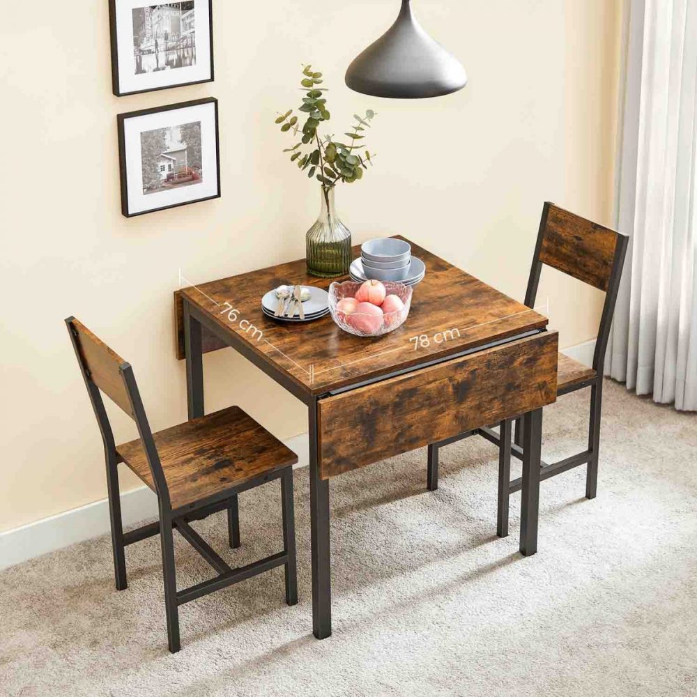 Mesa de comedor extensible para 2-4 personas - tablero abatible - Imagen 7