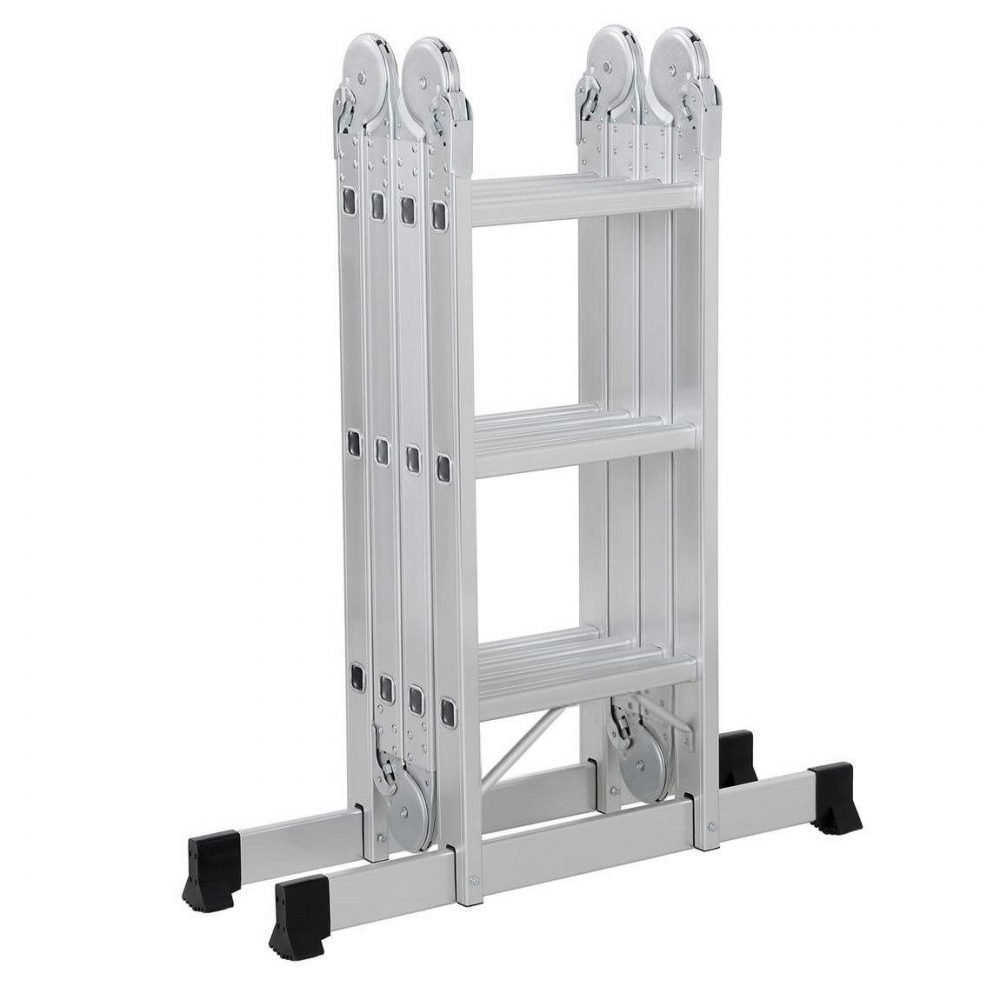 Escalera multifuncional de aluminio reforzado, plegable - Imagen 7