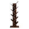 Estantería estilo árbol 8 niveles, madera, sala de estar, oficina, marrón rústico