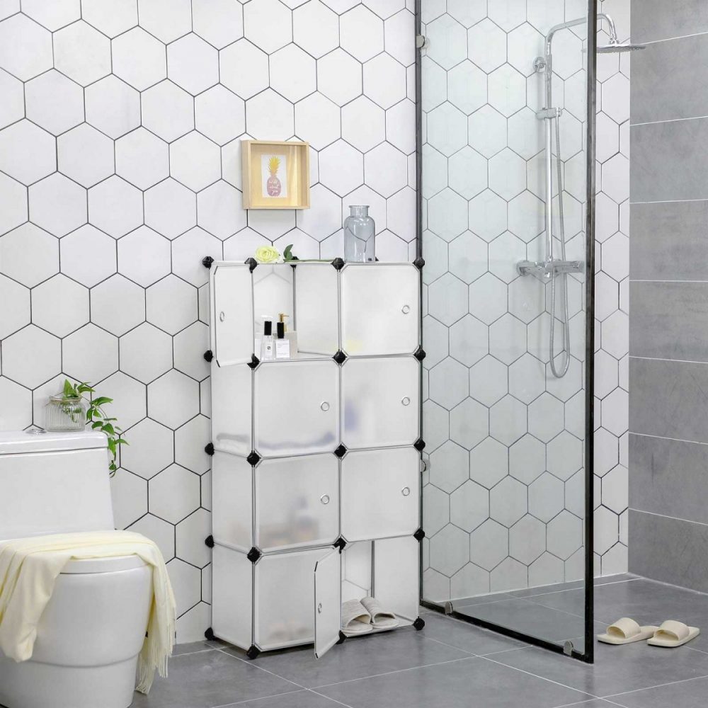 Estantería modular de 9 cubos de plástico con puertas - Imagen 5