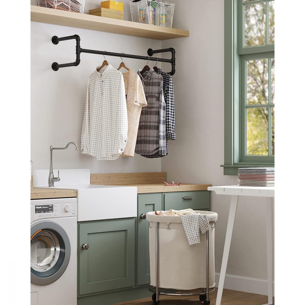 Perchero de pared industrial, set de 2, espacio eficiente - Imagen 6