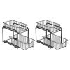 Organizador cocina apilable 2 niveles, negro