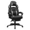 Silla oficina ergonómica, reposapiés extensible, gris