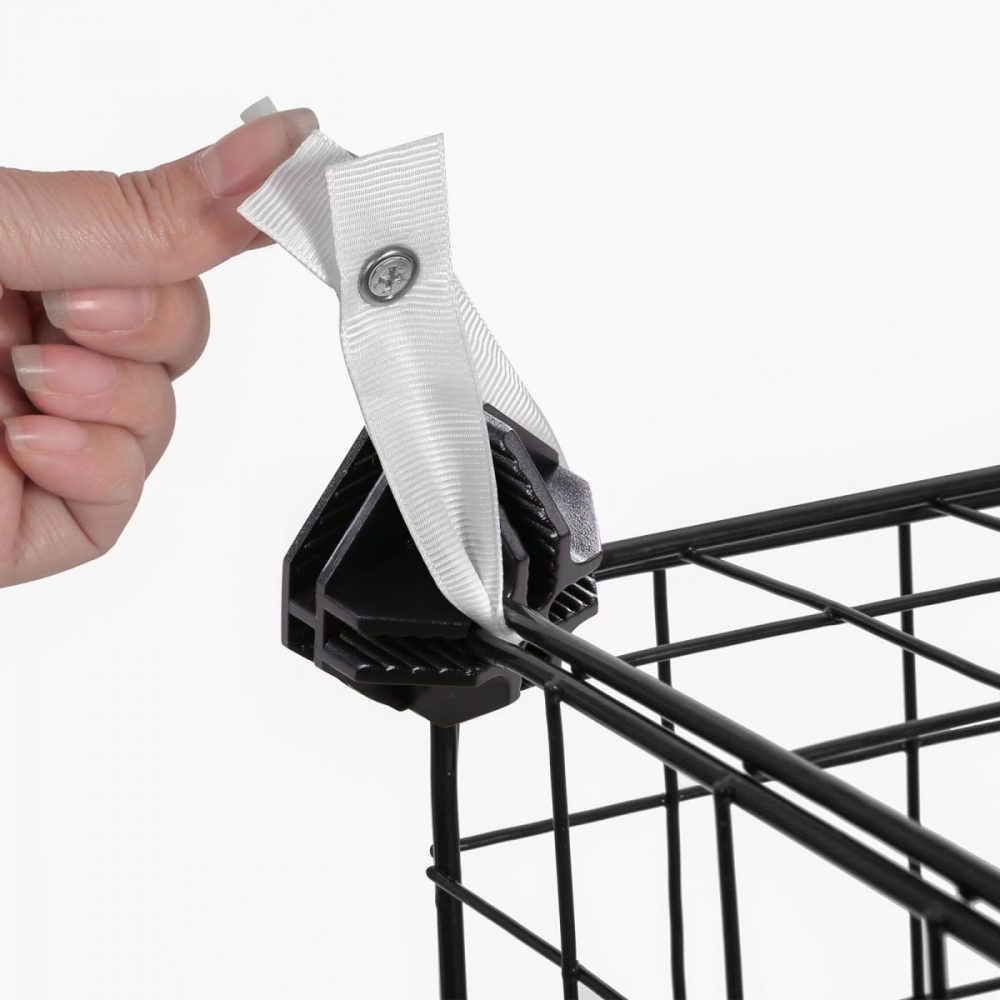 Zapatero modular alambre metálico, 16 cubos, negro - Imagen 4