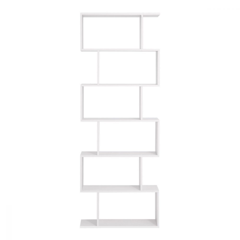 Estantería de madera de 6 niveles, blanco - Imagen 3
