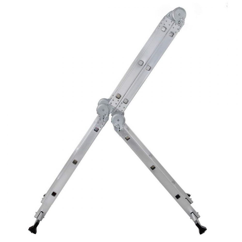 Escalera multifuncional de aluminio reforzado, plegable - Imagen 6