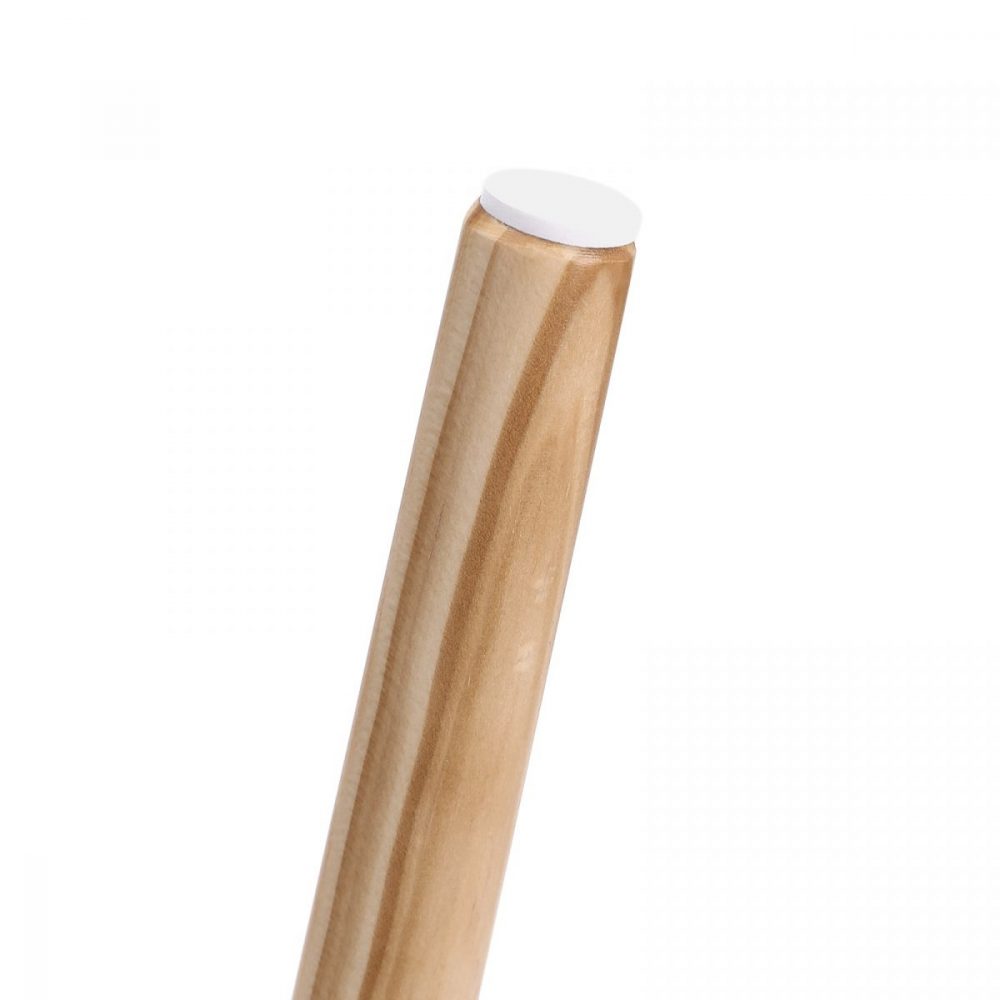 Juego de 2 mesas auxiliares nórdicas, redondas, blanco y natural - Imagen 6