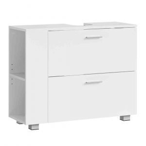 Armario de baño bajo lavabo con 2 cajones, diseño elegante