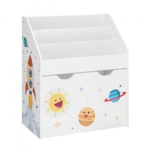 Estantería de juguetes con 3 compartimentos, color blanco